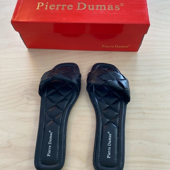 Pierre Dumas Square Heel Basket Weave Sandal size 8 1/2 (EV) - Picture 7 of 14